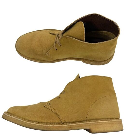 Clark’s Wheat Suede Leather Chukka Boots Men’s Size 10M - Picture 8 of 9
